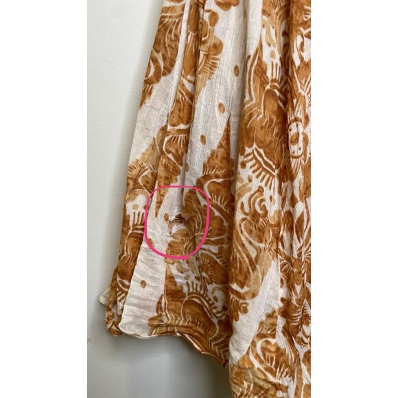 Diane Von Furstenberg Floral Silk Sleeveless Dress Yellow Cream Womens Size 4 - Picture 8 of 13